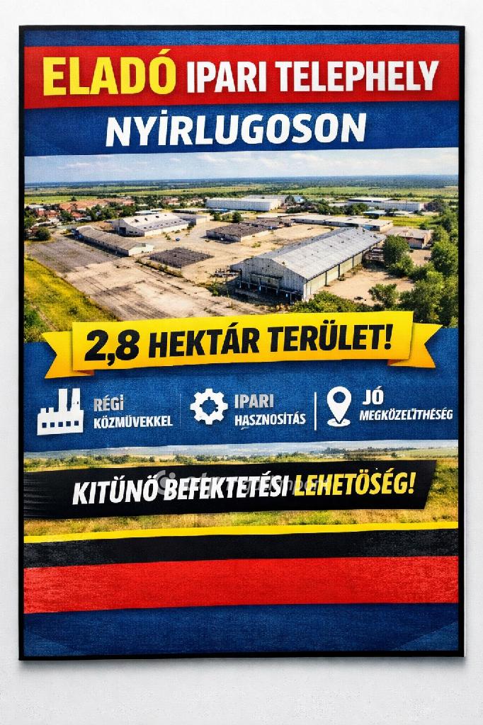 Eladó raktár, Nyírlugos