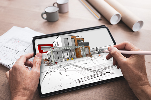 Digitális alaprajz és 3D háztervezés tableten Digitális alaprajz és 3D háztervezés tableten
