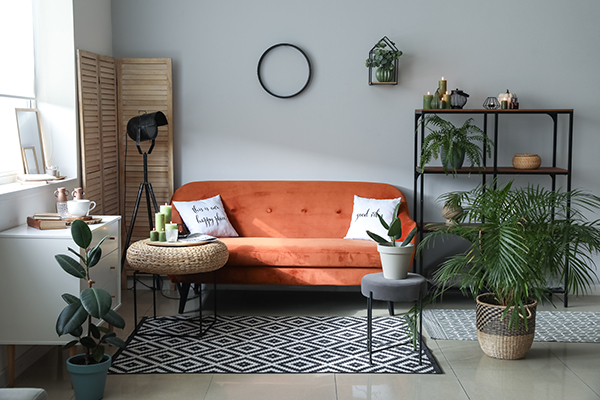 Modern nappali természetes elemekkel, avagy a home staging művészete